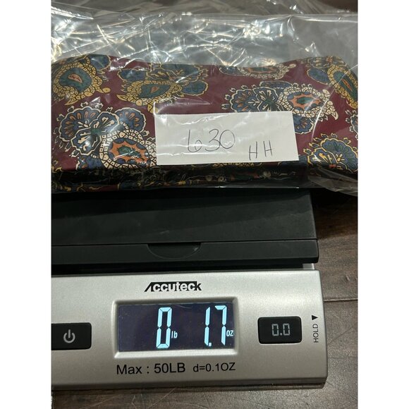 Norton Ditto Silk Paisley Tie Burgundy Multicolor One Size Adjustable Fit Boho - Picture 7 of 7